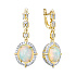 Серьги из желтого золота с опалами 5,6 ct
