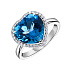 Кольцо из белого золота с топазом 5,63 ct