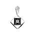 Подвеска из белого золота с бриллиантом 0,12 ct