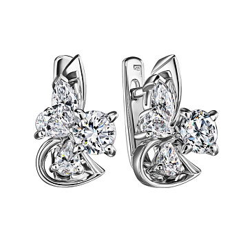 Серьги из белого золота