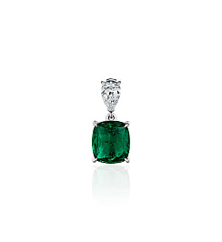 Подвеска из белого золота с изумрудом 2,82 ct