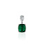 Подвеска из белого золота с изумрудом 2,82 ct
