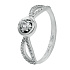 Кольцо из белого золота с бриллиантами 0,18 ct