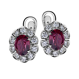 Серьги из белого золота 4,13 ct