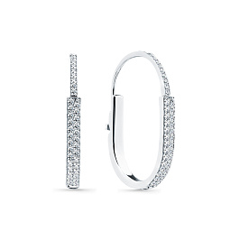 Серьги из белого золота