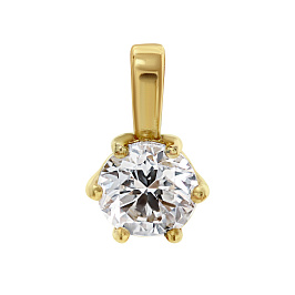 Подвеска DANAYA  из желтого золота с бриллиантом 0,5 ct
