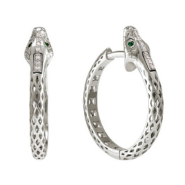 Серьги из белого золота с бриллиантами