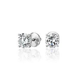 Серьги из белого золота с бриллиантами 1,44 ct