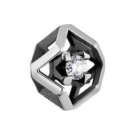 Подвеска из белого золота с бриллиантом 0,09 ct