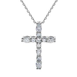 Крест из белого золота