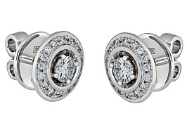 Серьги из белого золота с бриллиантами 0,494 ct