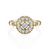 Кольцо из желтого золота с бриллиантами 0,11 ct