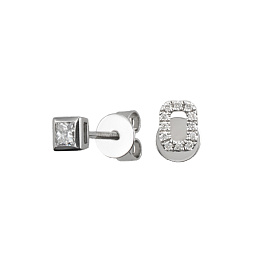 Серьги из белого золота с бриллиантами 0,154 ct
