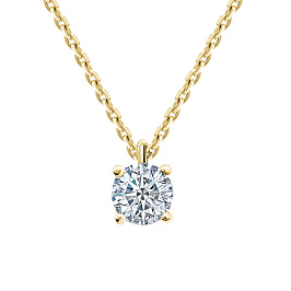 Колье DANAYA  из желтого золота с бриллиантом 0,41 ct