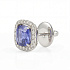 Серьги из белого золота с танзанитами 1,86 ct