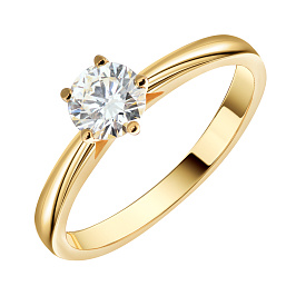 Кольцо DANAYA  из желтого золота с бриллиантом 0,5 ct