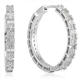 Серьги конго из золота с бриллиантами