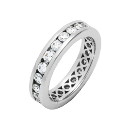 Кольцо из белого золота с бриллиантами