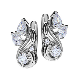 Серьги из белого золота