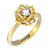 Кольцо из желтого золота с бриллиантом 0,203 ct