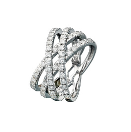 Кольцо из белого золота с бриллиантами