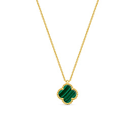 Колье из желтого золота с малахитом 2,533 ct