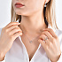Колье из белого золота с бриллиантом 0,17 ct