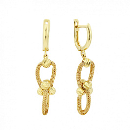 Итальянские серьги золотые