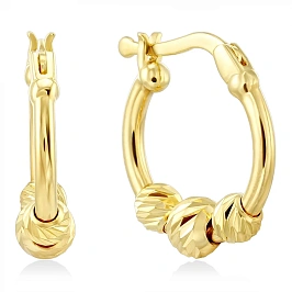 Золотые серьги кольца