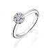 Кольцо из белого золота с бриллиантами 0,19 ct