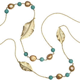 Колье из желтого серебра