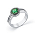 Кольцо из белого золота с изумрудами 0,326 ct