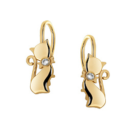 Серьги из желтого золота