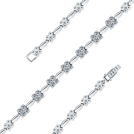 Браслет из белого золота с бриллиантами