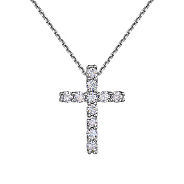 Крест из белого золота