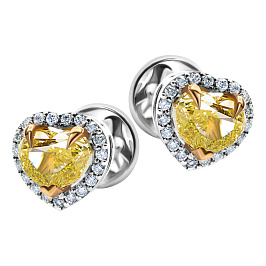 Серьги DANAYA  из белого золота с бриллиантами 2,02 ct