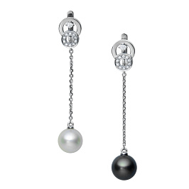 Серьги из белого золота с жемчугом