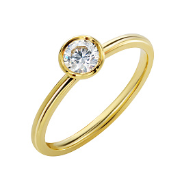Кольцо DANAYA  из желтого золота с бриллиантом