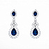 Серьги из белого золота с сапфирами 3,23 ct