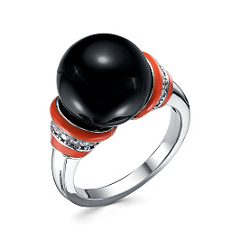 Кольцо из серебра с ониксом