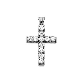 Крест из белого золота