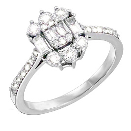 Кольцо из белого золота