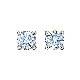 Серьги из белого золота с бриллиантами 1 ct