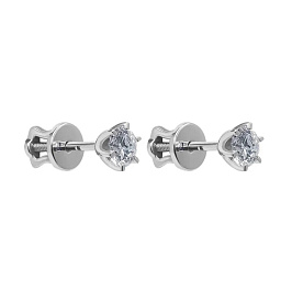 Серьги DANAYA  из белого золота с бриллиантами 1 ct
