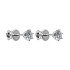 Серьги DANAYA  из белого золота с бриллиантами 1 ct