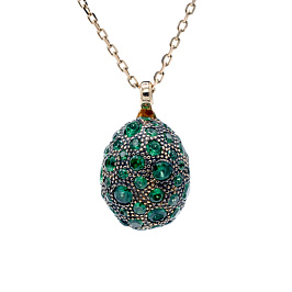 Колье из розового золота с фианитом