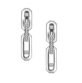 Серьги из белого золота с бриллиантами