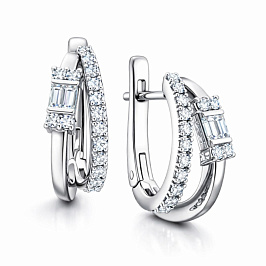 Серьги из белого золота