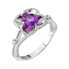 Кольцо из белого золота с сапфиром 0,77 ct