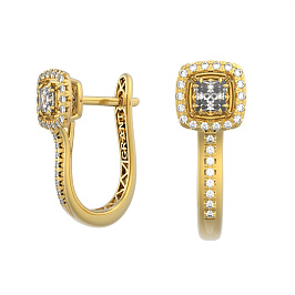 Серьги из желтого золота с бриллиантами 0,322 ct
